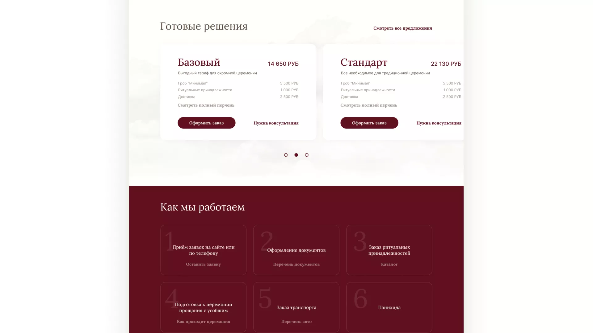 Разработка логотипа и сайта в Новокубанске ритуальных услуг «Семья»