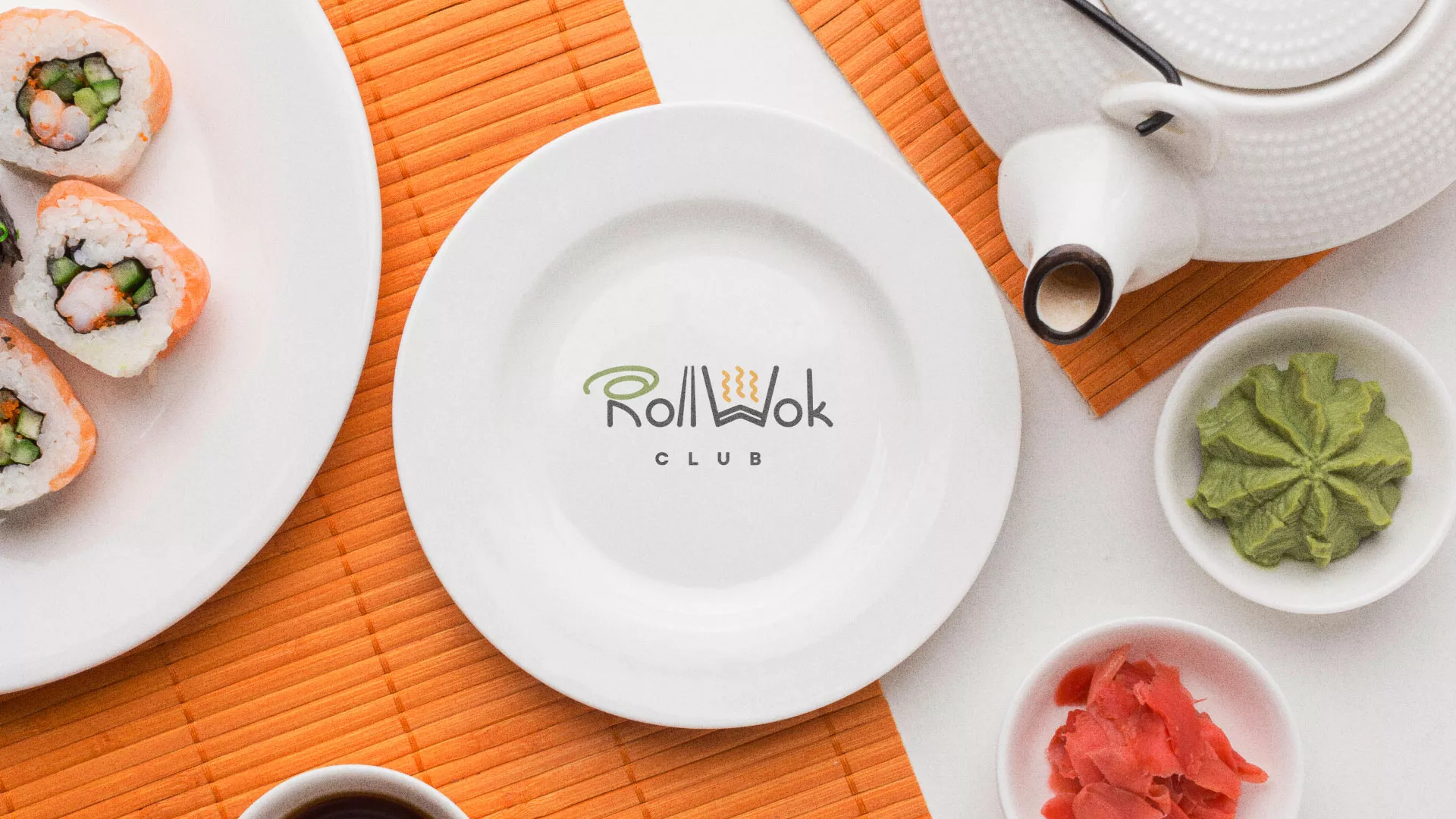 Разработка логотипа и фирменного стиля в Новокубанске для суши-бара «Roll Wok Club» Разработка логотипа и фирменного стиля в Новокубанске для суши-бара «Roll Wok Club»